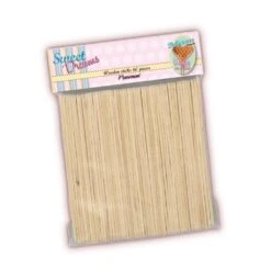 Bestron DST60 Houten Stokjes Voor DSW271 Wafelijzer 60 Stuks