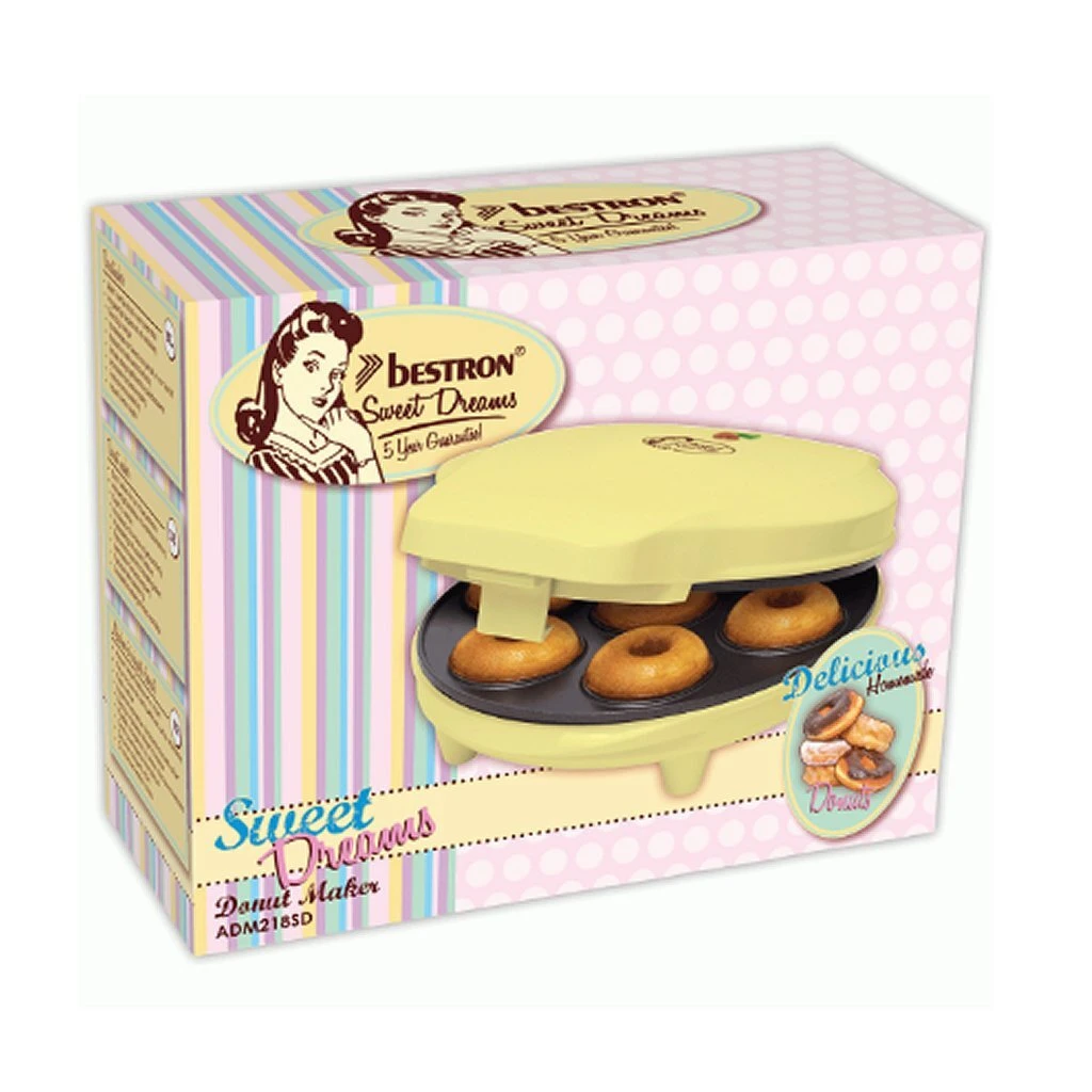 Bestron ADM218SD Donutmaker Geel 5 Bestron ADM218SD Donutmaker Geel - Afbeelding 3