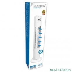 BESTRON AFT760W TOWER VENTILATOR 78 CM MET TIMER WIT 35 WATT -Bestron 8712184044245 bestron aft760w tower ventilator 78 cm met 120 minuten timer wit 35 watt degelijk en 5 jaar garantie