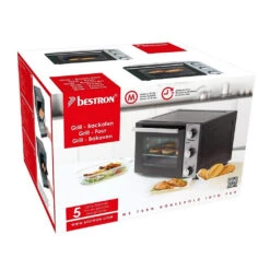 Bestron AOV20 Grill-Bakoven 1300W RVS/Zwart -Bestron 8712184053780 3