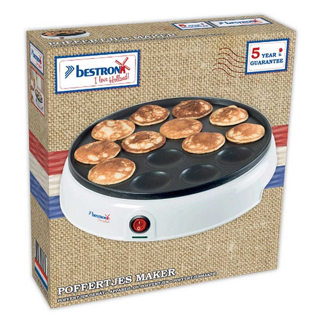 Bestron APFM700W Poffertjesmaker 800W Wit/Zwart 5 Bestron APFM700W Poffertjesmaker 800W Wit/Zwart - Afbeelding 3