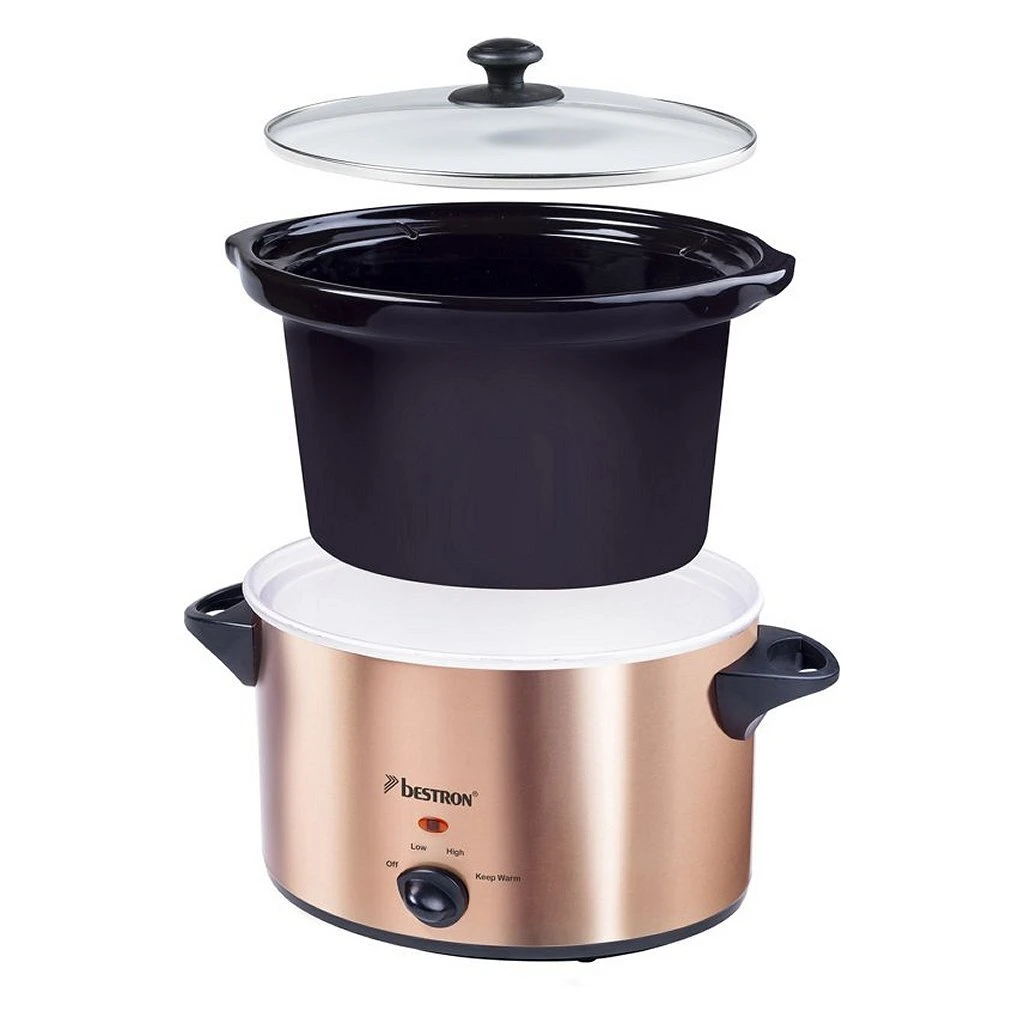Bestron ASC450CO Slowcooker 4.5L Koper 4 Bestron ASC450CO Slowcooker 4.5L Koper - Afbeelding 2