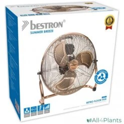 BESTRON DFA40CO RETRO VLOERVENTILATOR 45 CM KOPER 100 WATT 7 BESTRON DFA40CO RETRO VLOERVENTILATOR 45 CM KOPER 100 WATT -Bestron 8712184054466 bestron dfa40co retro vloerventilator 45 cm koper 100 watt verpakking