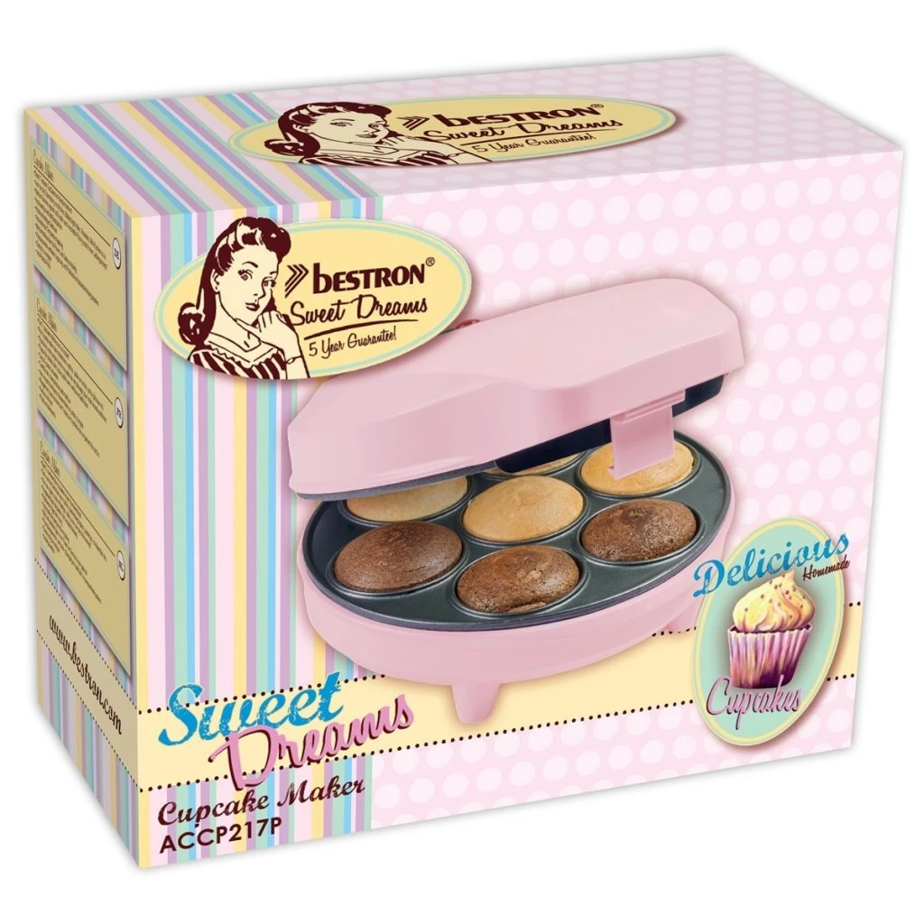 Bestron ACC217P Cupcake Maker Roze 6 Bestron ACC217P Cupcake Maker Roze - Afbeelding 4