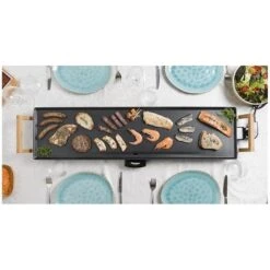 Bestron ABP604BB XXL Teppanyaki Grillplaat 90x23 Cm Bamboe/Zwart -Bestron 8712184055593 3