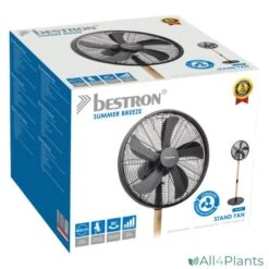 BESTRON DFS45WB DESIGN STATIEFVENTILATOR 45 CM ZWART / HOUTKLEUR 50 WATT -Bestron 8712184055838 bestron dfs45wb design statiefventilator 45 cm zwart en houtkleur 50 watt degelijk 5 jaar garantie