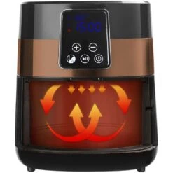 Bestron AAF7003DCO PrepAir Digitale Heteluchtfriteuse 4L 1300W Zwart/Koper -Bestron 8712184056385 5