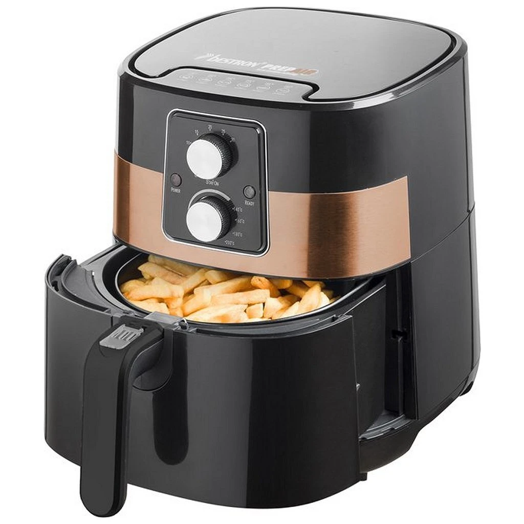 Bestron AAF7003CO Heteluchtfriteuse 4L 1300W Zwart/Koper 6 Bestron AAF7003CO Heteluchtfriteuse 4L 1300W Zwart/Koper - Afbeelding 4