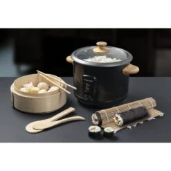 Bestron ARC100BBS Rijstkoker Set Bamboe/Zwart 8 Bestron ARC100BBS Rijstkoker Set Bamboe/Zwart -Bestron 8712184058792 3