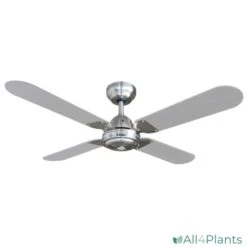 BESTRON DCF42BR PLAFONDVENTILATOR MET AFSTANDSBEDIENING 102 CM RVS / ZILVER / ZWART 50 WATT