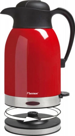 Bestron ATW1600 Snoerloze Waterkoker 1.5L 1600W Rood/RVS -Bestron bestron waterkoker 15 liter 1600w rvs rood 2 444387 1596700918