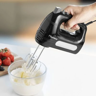 Bestron Handmixer Kitchen Heroes AHM300Z 300 W Zwart 4 Bestron Handmixer Kitchen Heroes AHM300Z 300 W Zwart - Afbeelding 2