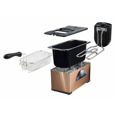 Bestron Friteuse Met Koude Zone AF370CO 2000 W 3,5 L Koperkleurig 4 Bestron Friteuse Met Koude Zone AF370CO 2000 W 3,5 L Koperkleurig - Afbeelding 2