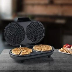 Bestron Wafelijzer ADWM730CO Hartvormig Dubbel 1200 W Zwart En Koper -Bestron image 3 440270