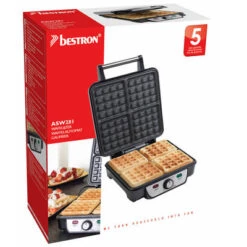 Bestron Wafelijzer 1100 W Zwart En Zilver Roestvrij Staal ASW281 -Bestron image 5 420274