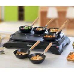 Bestron Wok- En Crêpemakerset Voor 6 Personen AWS600 1000 W Zwart -Bestron image 5 441205