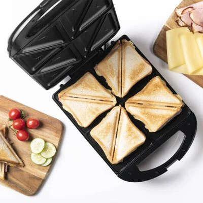 Bestron Sandwichmaker ASM13XXLZ XXL 1300 W Zwart 7 Bestron Sandwichmaker ASM13XXLZ XXL 1300 W Zwart - Afbeelding 5