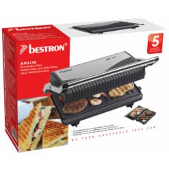 Bestron Panini Grill 750 W Zilver En Zwart Roestvrij Staal APG150 -Bestron image 6 420272