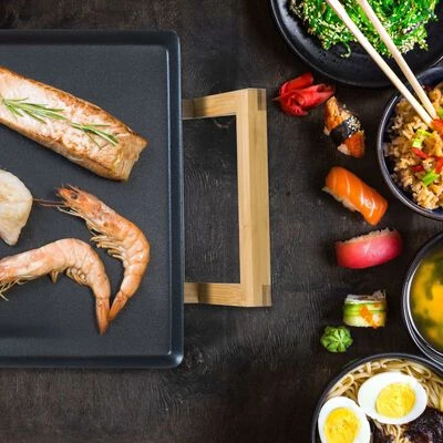 Bestron Tafelbakplaat Asia Lounge ABP603BB XL 70x23 Cm Bamboe 8 Bestron Tafelbakplaat Asia Lounge ABP603BB XL 70x23 Cm Bamboe - Afbeelding 6