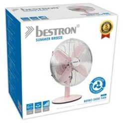 Bestron Tafelventilator DFT35R Retro 35 W 35 Cm Roze -Bestron image 7 427628