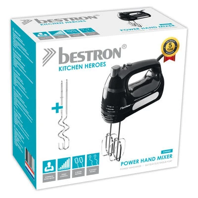 Bestron Handmixer Kitchen Heroes AHM300Z 300 W Zwart 11 Bestron Handmixer Kitchen Heroes AHM300Z 300 W Zwart - Afbeelding 9